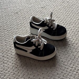 Vintage Black and White Kids Platform Sneakers Lower Eastside
